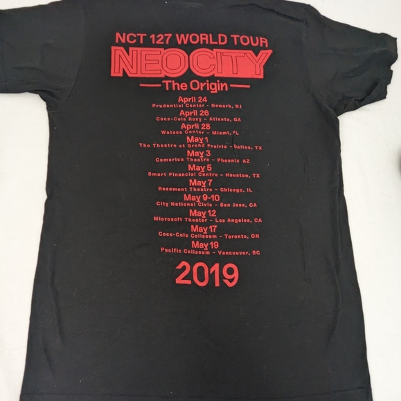 NCT 127 N10 World Tour NEO CITY The Origin 2019 Tour Double Sided Tee Medium - Picture 9 of 10